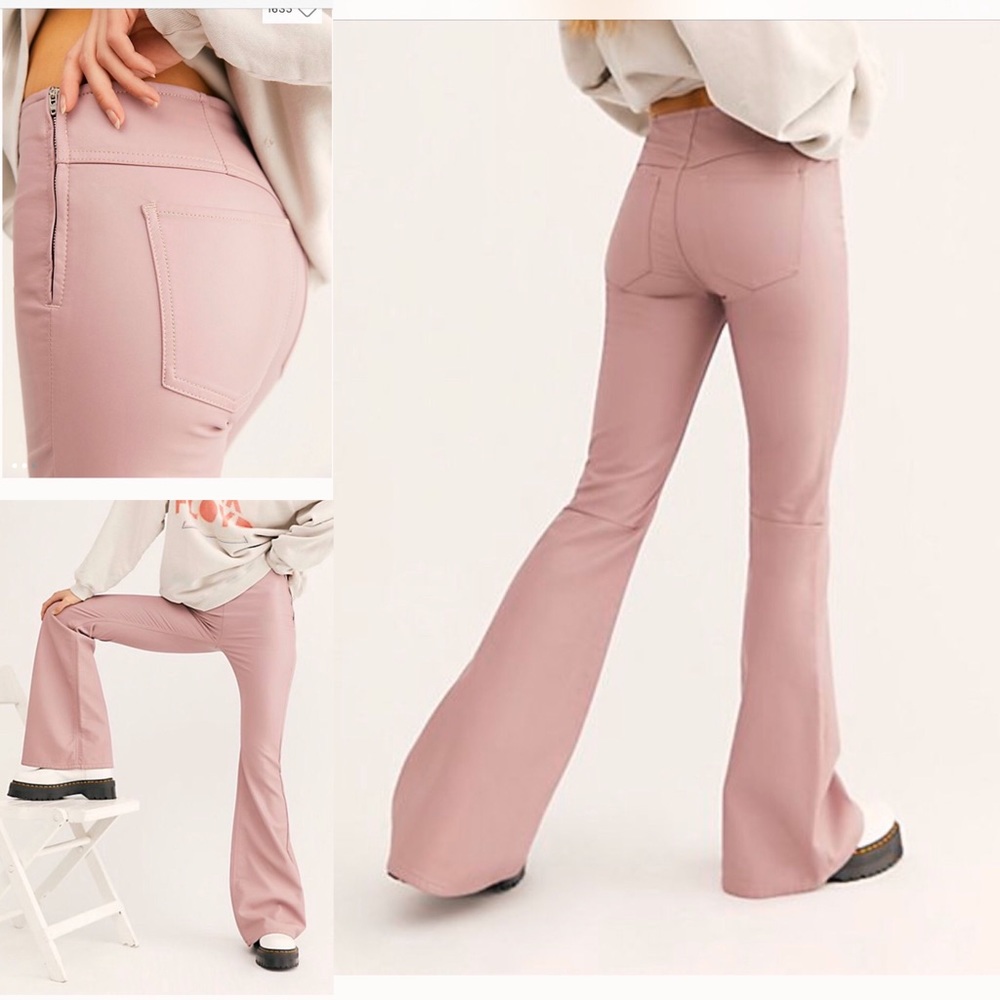 🐶 Free People Penny Vegan Pants: Red  only